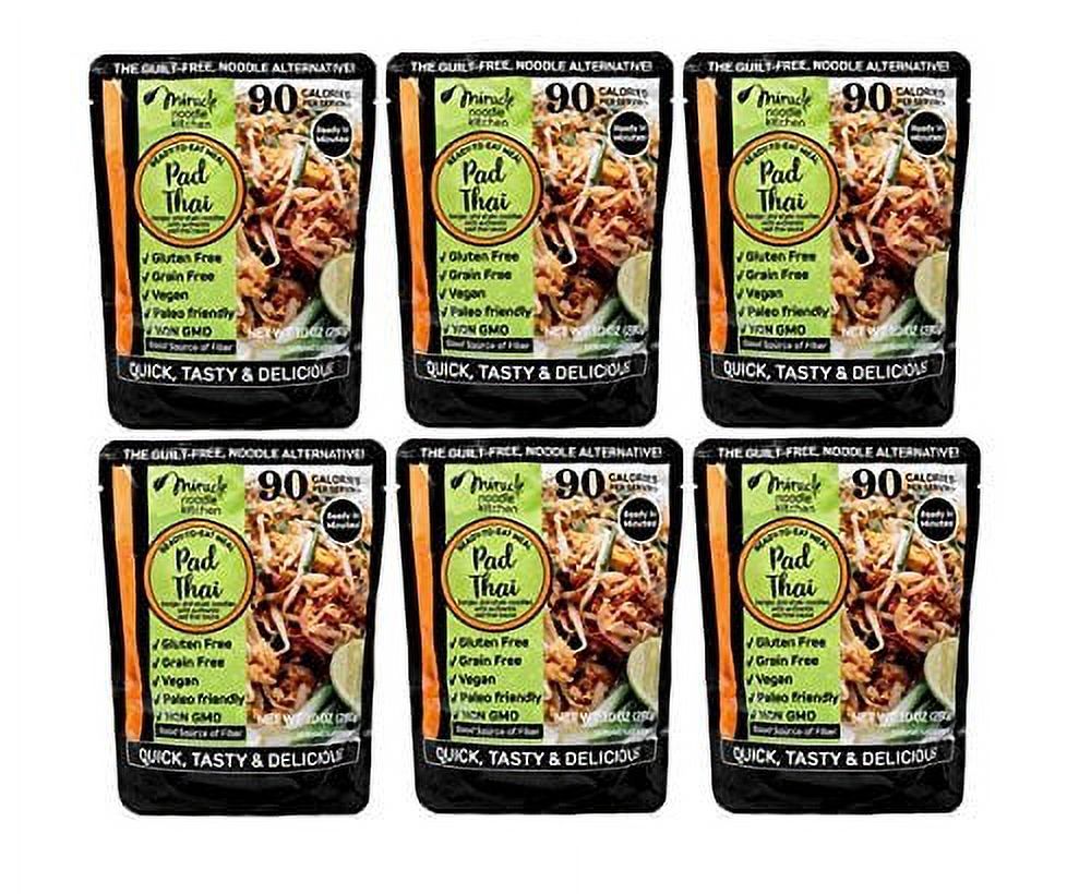 Miracle Noodle Gluten Free Ready to Eat Meals, Pad Thai, 6 Count