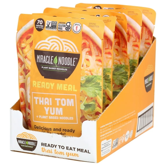 Miracle Noodle Ready to Eat Meal Thai Tom Yum 9.9 oz (Pack of 6)