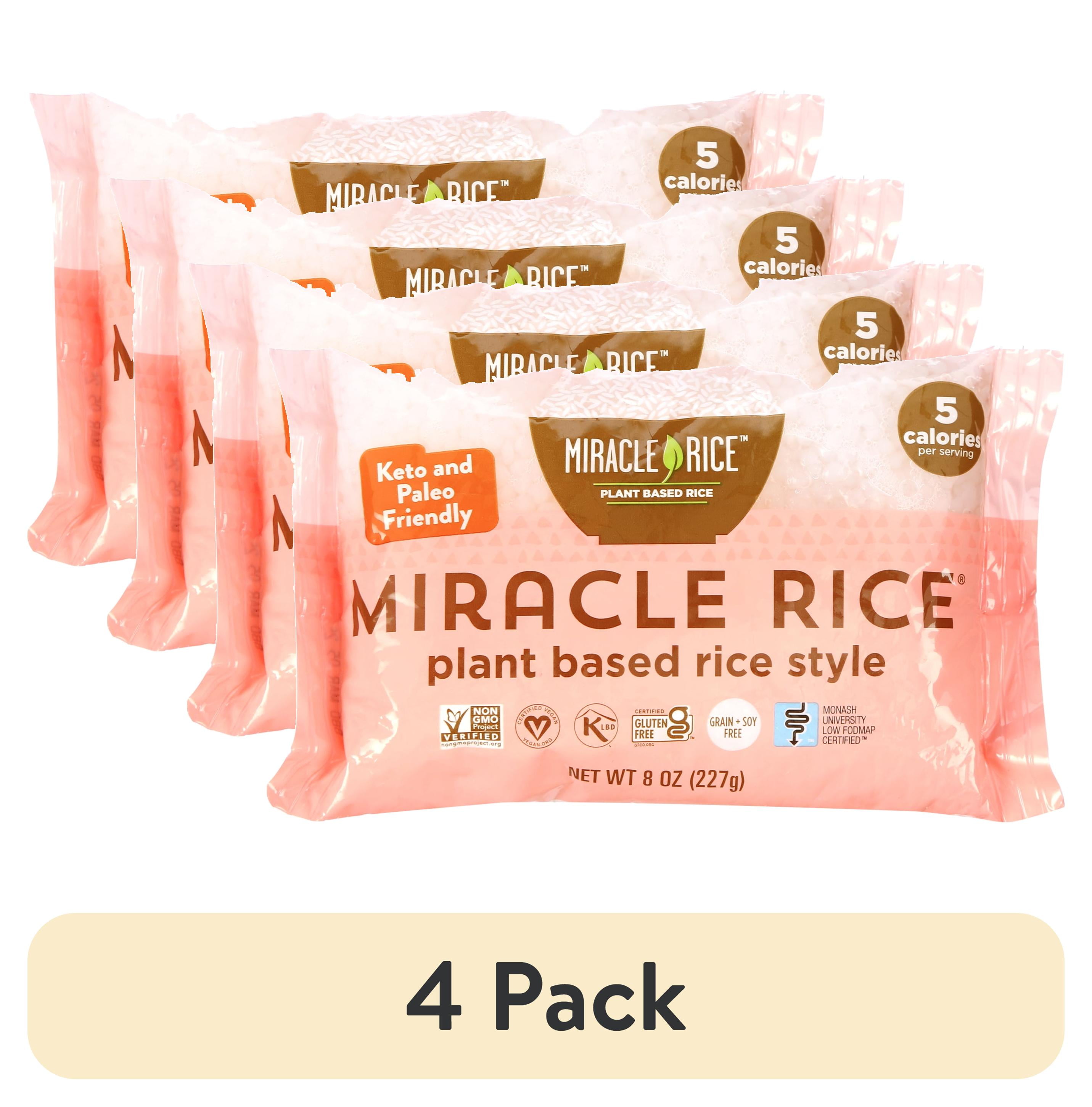 (4 pack) Miracle Noodle Shirataki Rice, 8oz bag - Walmart.com