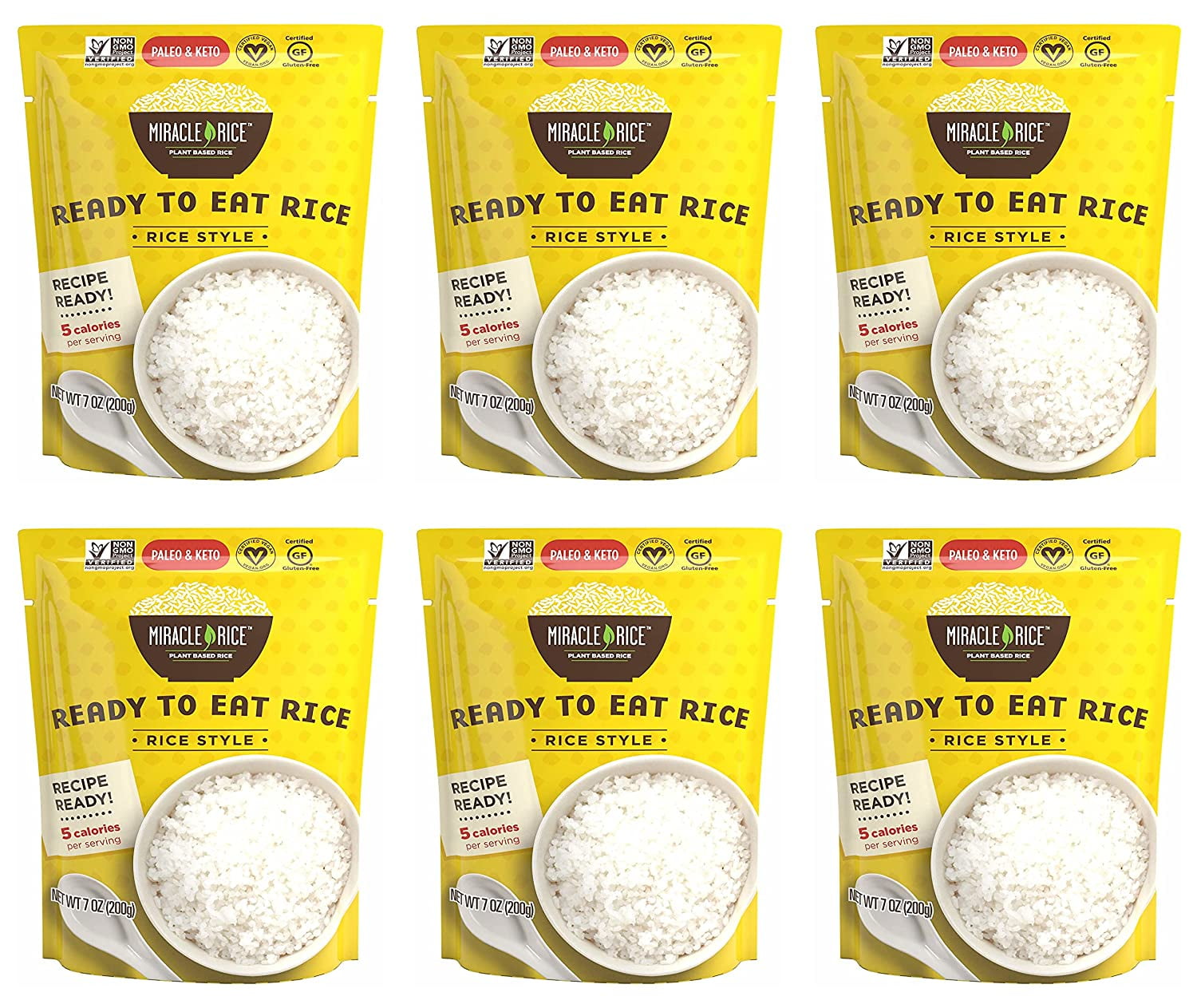 Miracle NoodlePLXH Konjac Rice, Shirataki Rice, Ready To Eat Rice