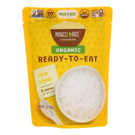 Miracle NoodlePLXH Konjac Rice, Shirataki Rice, Ready To Eat Rice - Keto Friendly, Vegan, Gluten Free, Low Carb, Low Calorie, Soy Free, Ready Rice, Miracle Rice - 7 Ounce (Pack Of 6)