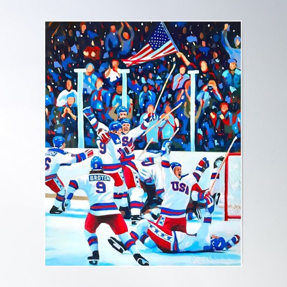Miracle On Ice Poster Wall Art, UNFRAMED PAPER POSTER, Home Decor