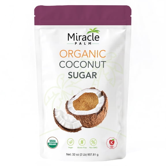 Miracle Palm Organic Coconut Sugar - 2 lbs Pouch