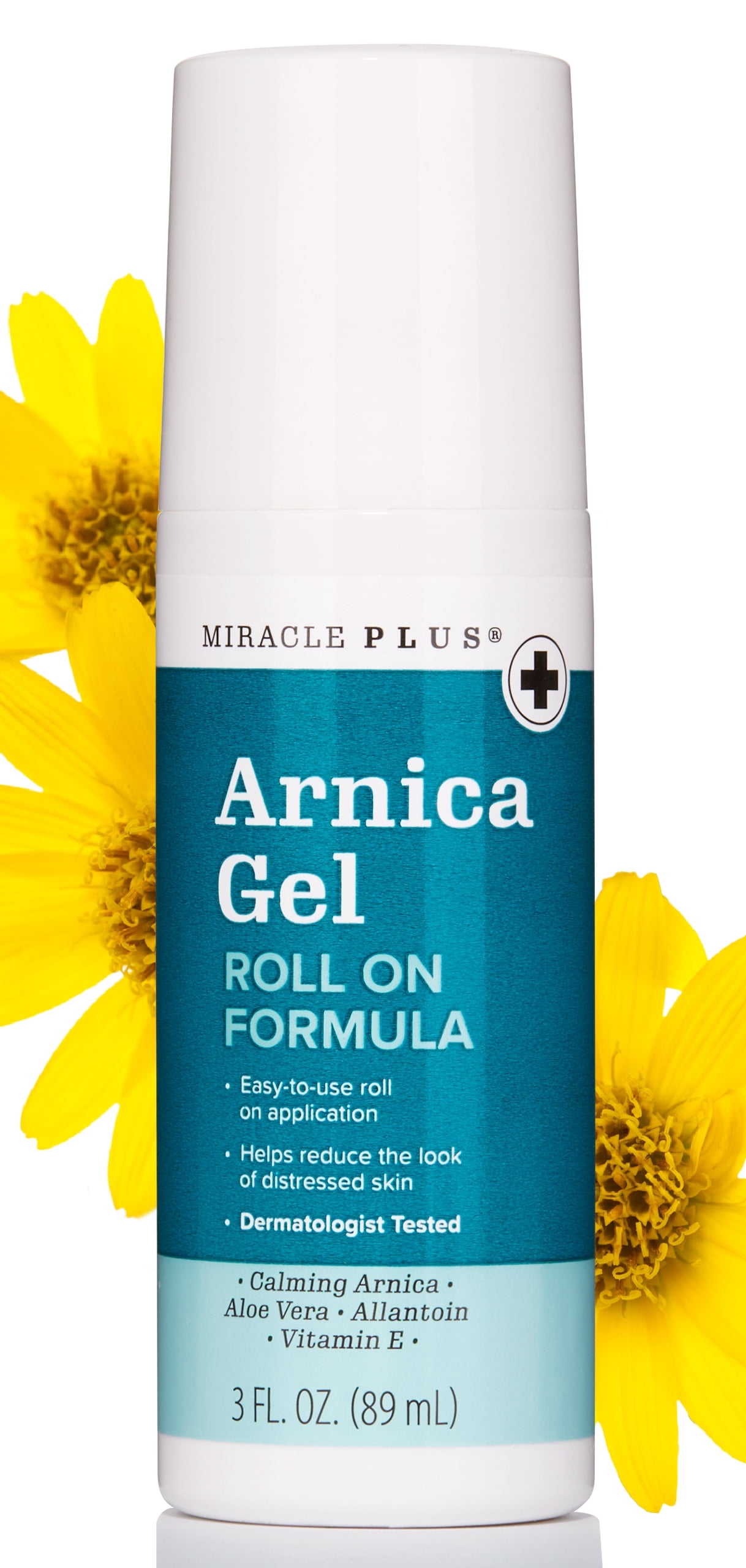Miracle Plus Natural Arnica Bruise Body Gel Roll On Applicator 