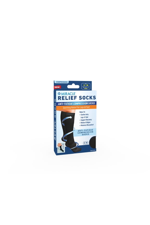 Miracle Relief Anti-Fatigue Compression Socks Sm/Med