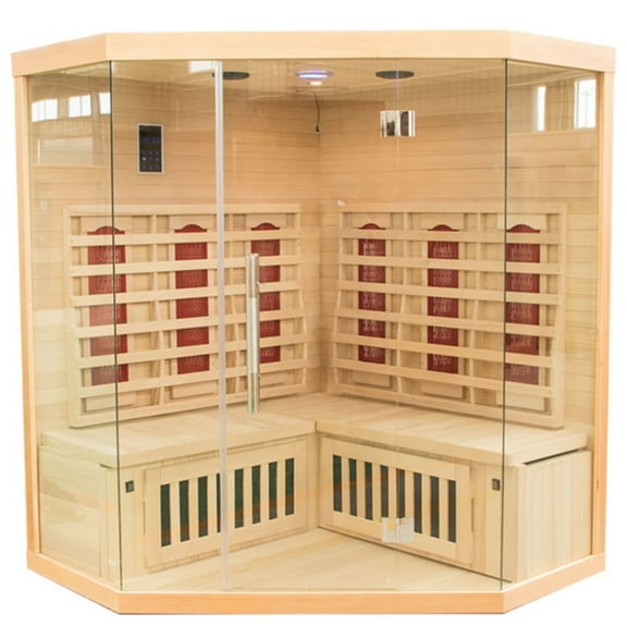 Far Infrared Miracle Sauna - Spacious 4 Person Corner Sauna