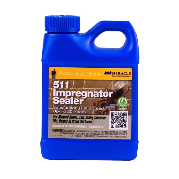 Miracle Sealants 511 Impregnator Advanced Penetrating Sealer for Countertops, Stone, Tile & Grout, Pint