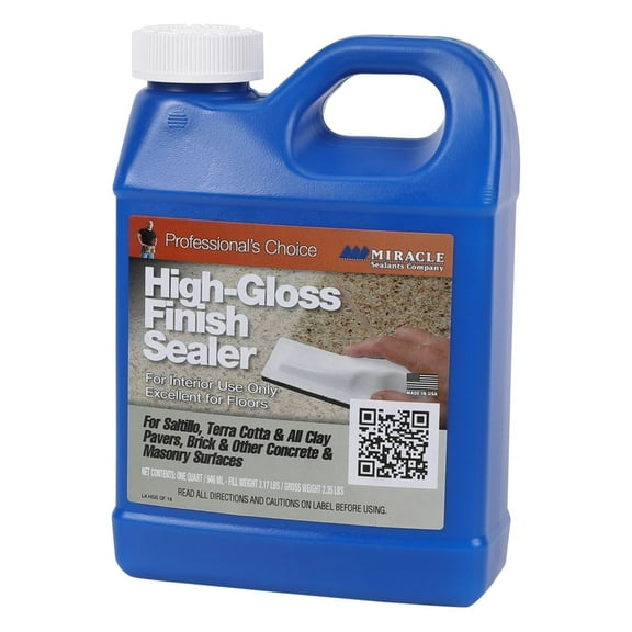 Miracle Sealants HGFS6QT High Gloss Finish Sealer Color & Gloss Enhancers, Quart, Clear