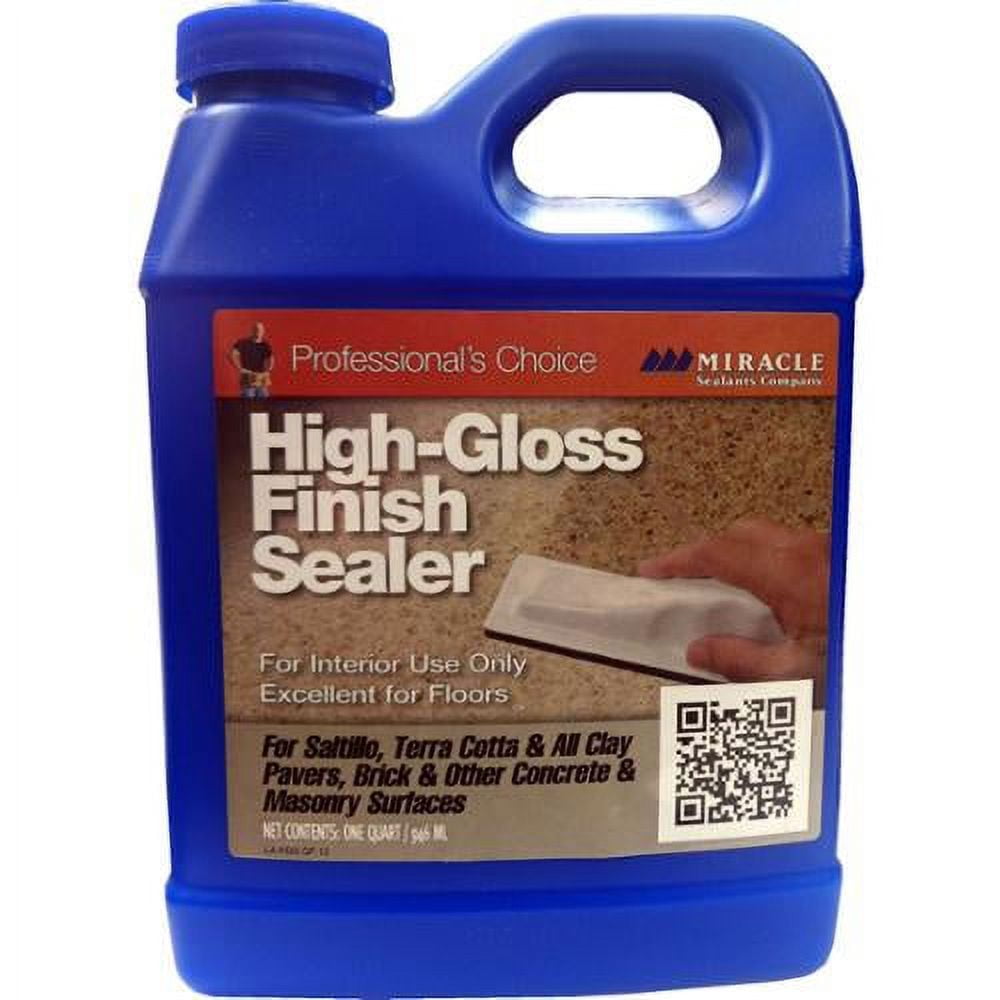Quart Clear High Gloss Finish Sealer for Interior Surfaces