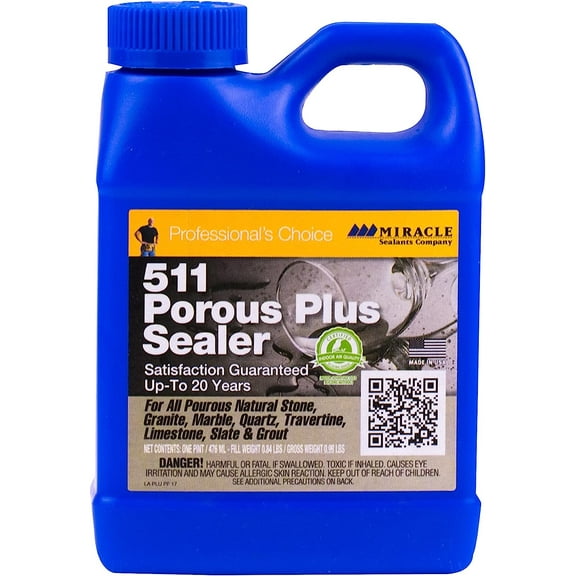 Miracle Sealants PLUSPT6 511 Porous Plus Penetrating Sealers, Pint, Clear