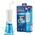Miracle Smile Portable Dental Water Flosser Rechargeable, Easy Refill Tank, TravelFriendly
