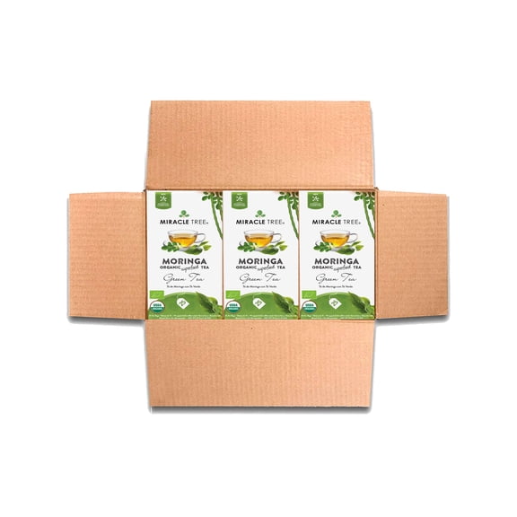 Miracle Tree Organic Moringa Mint Superfood Antioxidants Herbal Tea Bags, 25 Count
