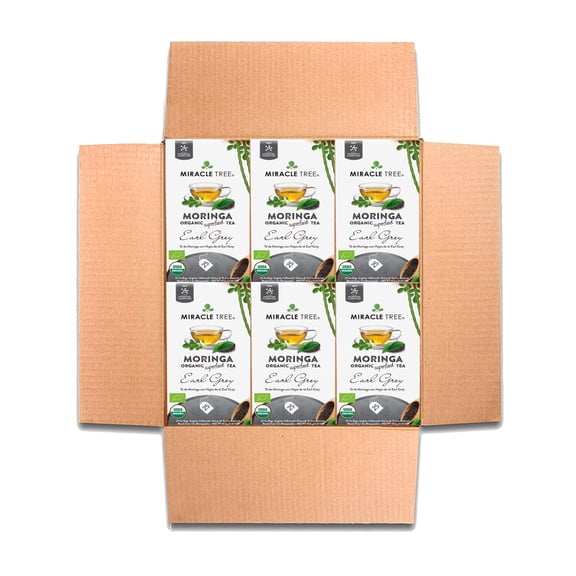 Miracle Tree Organic Moringa Earl Grey Tea Bags, 25 Count