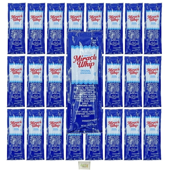Miracle Whip Mayonnaise Dressing 12.4 Gram Portion Packet | 25 Count