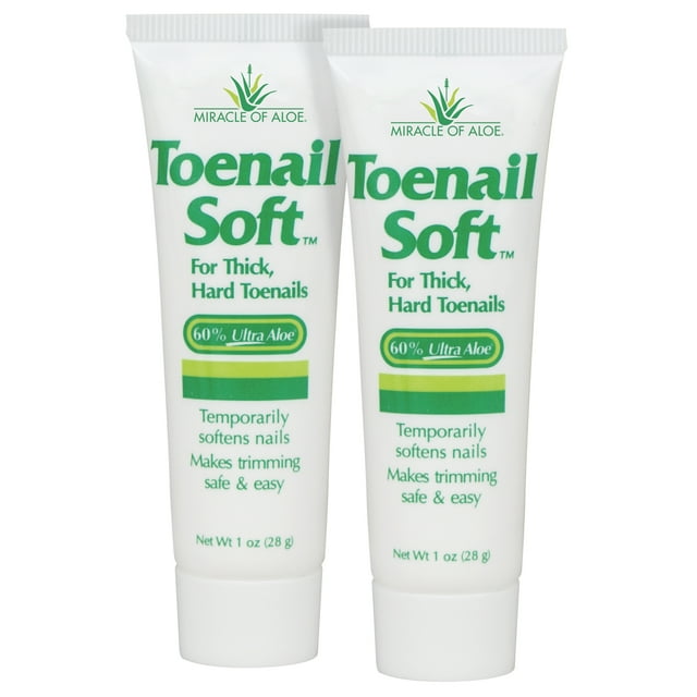 Miracle of Aloe Diabetic Safe, Toenail Softening Cream, 1 Oz 2 Pack