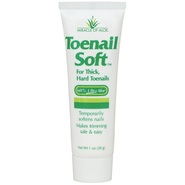 Miracle of Aloe Toenail Soft 1 Oz Temporary Nail Softening Cream with