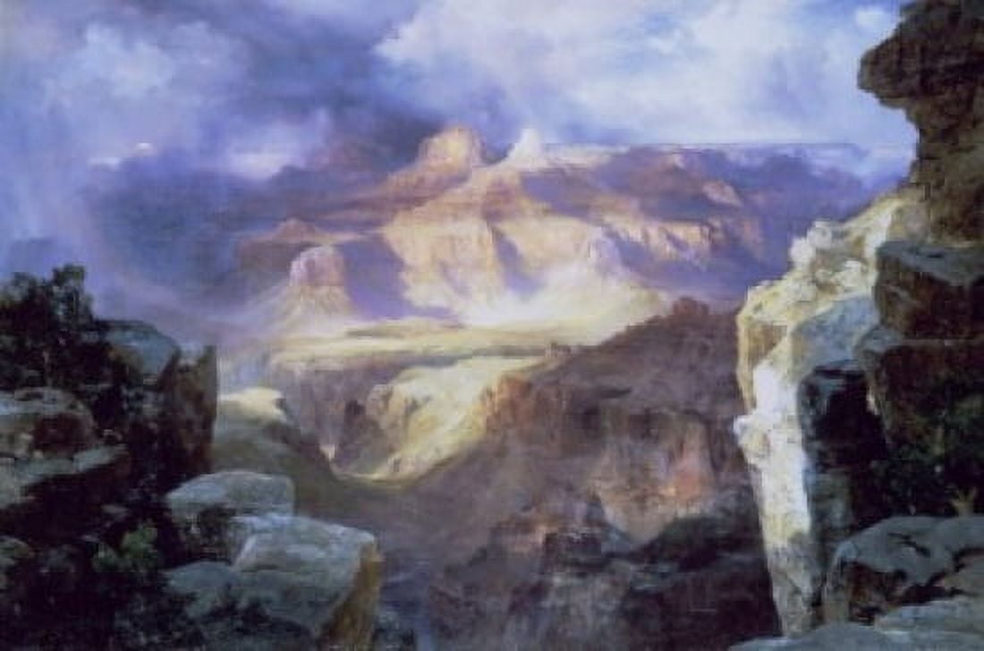 Miracle of Nature Thomas Moran (1837-1926American) Private Collection Canvas Art - Thomas Moran (18 x 24)
