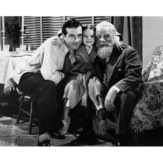 Miracle on 34th Street 1947 Natalie Wood hugs Edmund Gwenn John Payne 8x10 photo