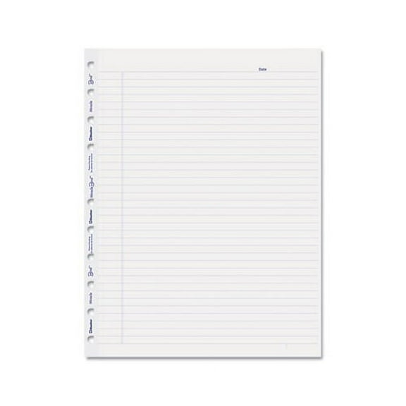 MiracleBind Ruled Paper Refill Sheets 11 x 9-1/16, White, 50 Sheets/Pack