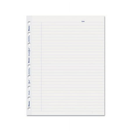 MiracleBind Ruled Paper Refill Sheets 9-1/4 x 7-1/4, White, 50 Sheets/Pack