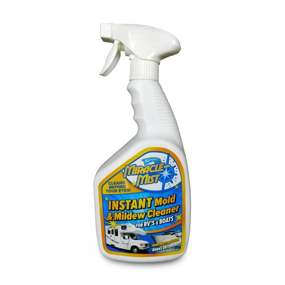 MiracleMist Instant, Mold and Mildew Spray Remover for RV and Boat's Exterior and Interior, 32 oz