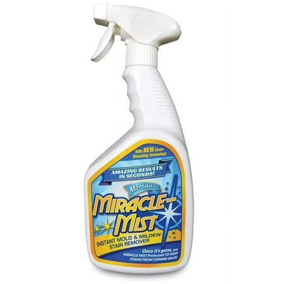 MiracleMist ENCRMMIC4 Instant Mold and Mildew Stain Remover (32-Ounce Spray Bottle), Blue