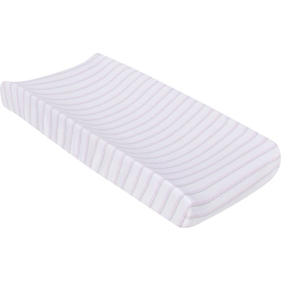 MiracleWare Pink & Gray Stripes Muslin Changing Pad Cover