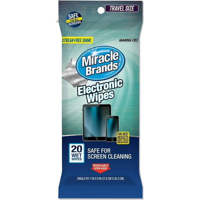 MiracleWipes for Electronics Cleaning Screen Wipes Designed for TV