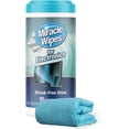 thumbnail image 1 of MiracleWipes for Electronics Cleaning - Screen Wipes Designed for TV, Phones, Monitors and More - Includes Microfiber Towel - (60 Count), 1 of 3