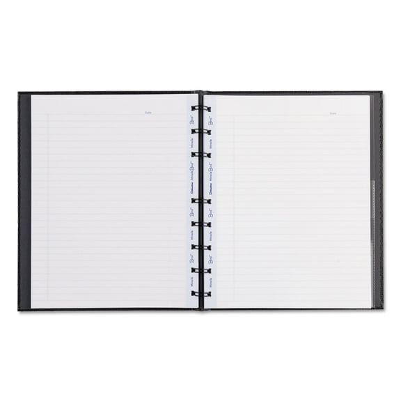 Miraclebind Notebook, 1 Subject, Medium/college Rule, Black Cover, 9.25 X 7.25, 75 Sheets | Bundle of 5 Each