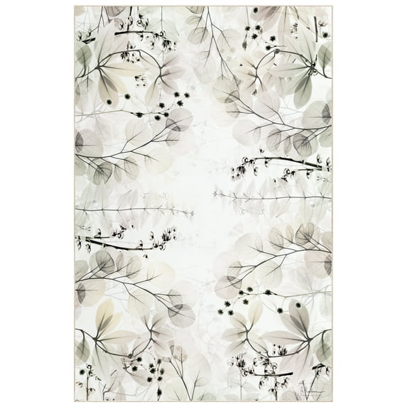 Miracles Of Love Washable Flowers Art Area Rug size 5'x8', Power-loomed, Heavenly Softness with Non-Slipping Backing