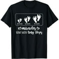 thumbnail image 1 of Miracles Start With Tiny Steps Baby Feet Nurse Gift T-Shirt, 1 of 4