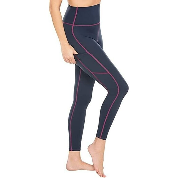 Miraclesuit Dress Blues Tummy Control Performance Leggings L Large