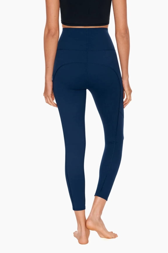 Dress Blues Tummy Control Performance Leggings with Pocket L Large