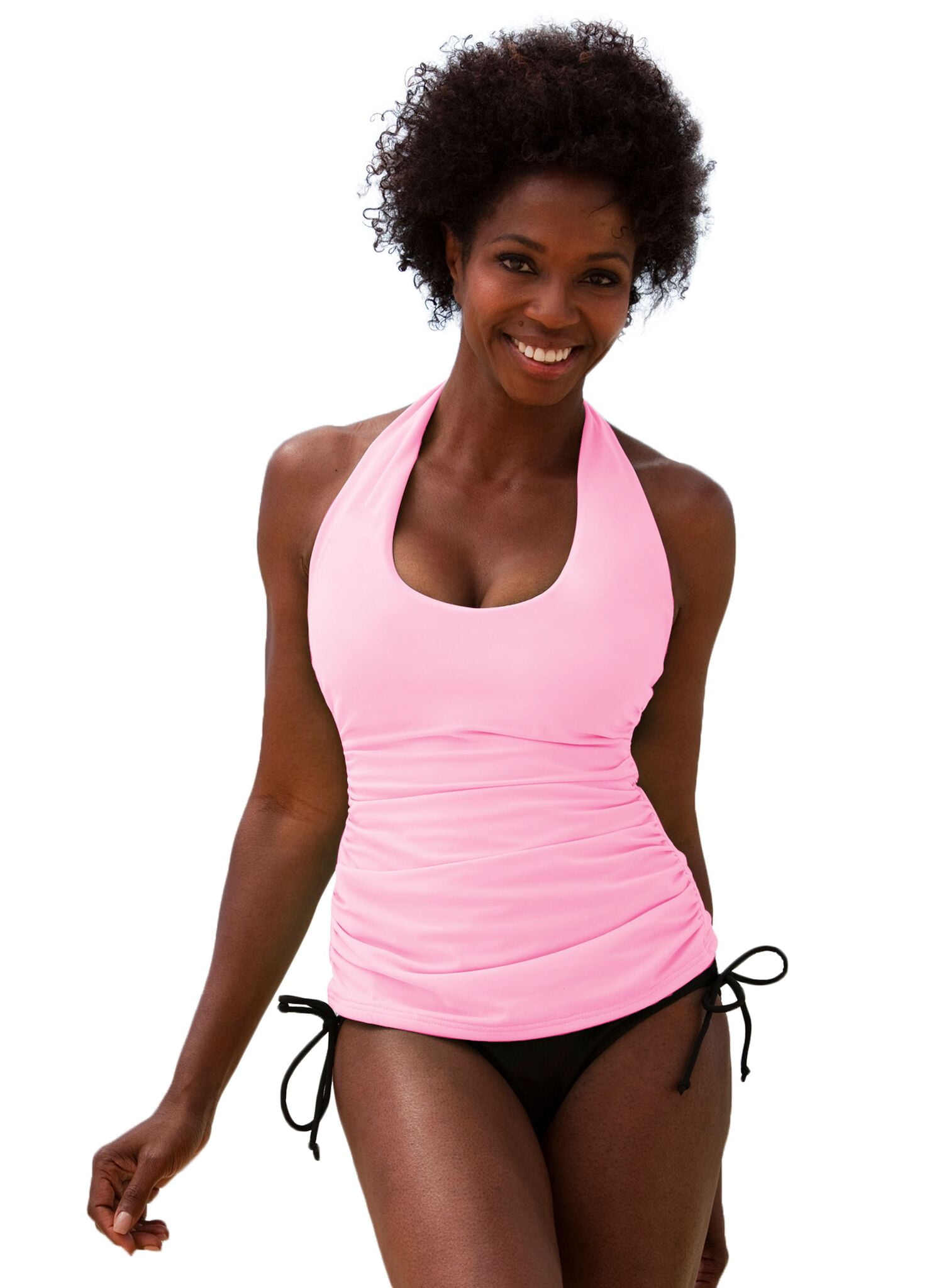 Pink tankini hot sale top