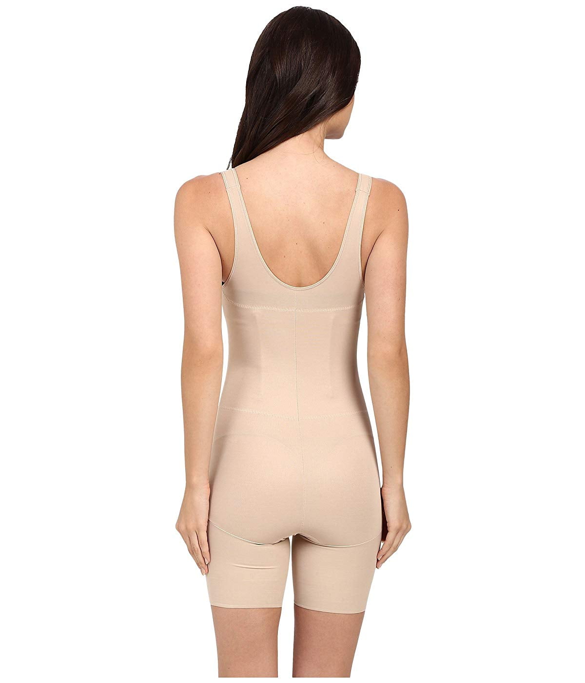 Spanx Plus Size Oncore open bust mid thigh super firm shaping body in beige