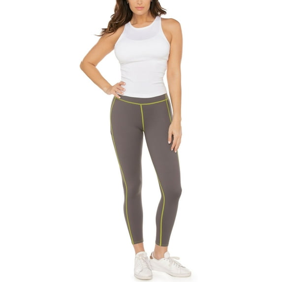 Miraclesuit Tummy-Control Performance Leggings, Gray, X-Large