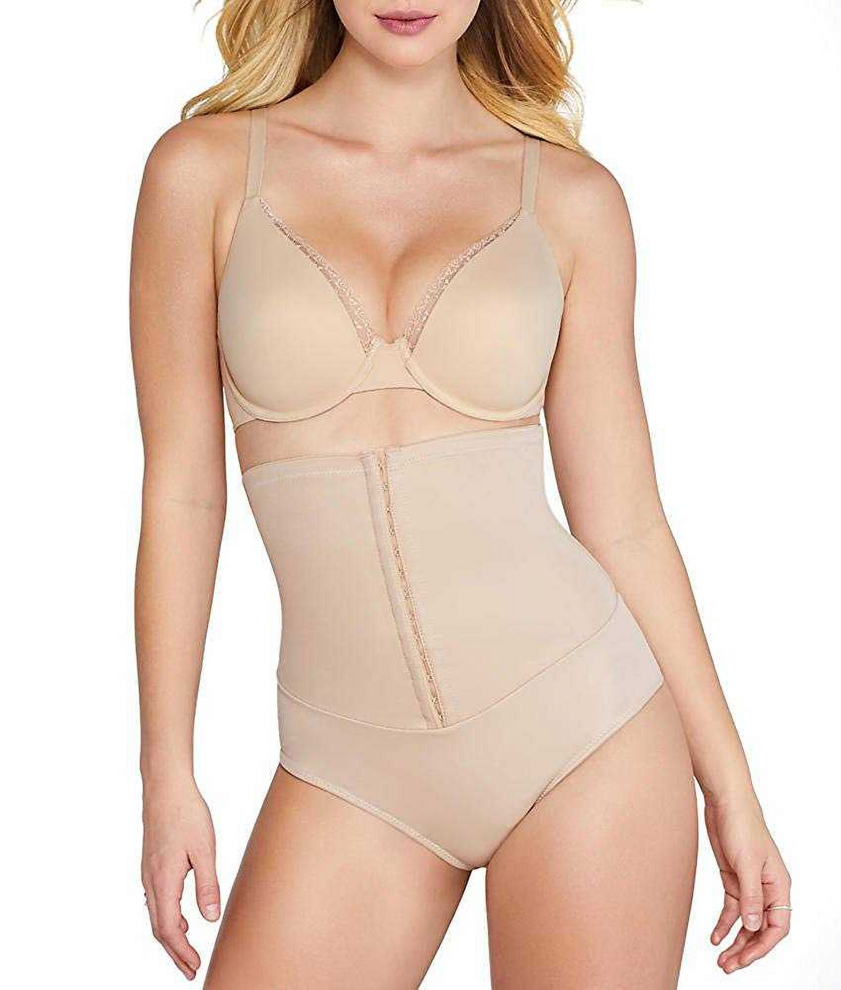 Miraclesuit Women’s Inches Off Extra Firm Control Thongs, Nude, Medium