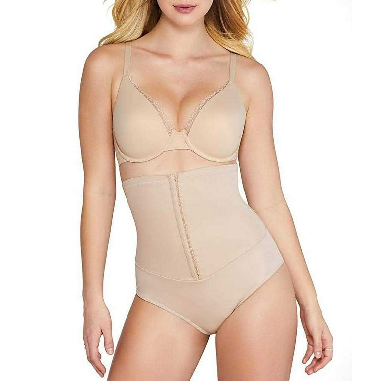 Miraclesuit Women’s Inches Off Extra Firm Control Thongs, Nude, X-Large