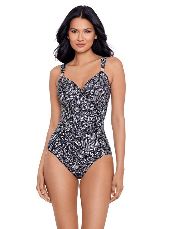 Women's Shore Leave Siren One Piece Swimsuit Black/White 6