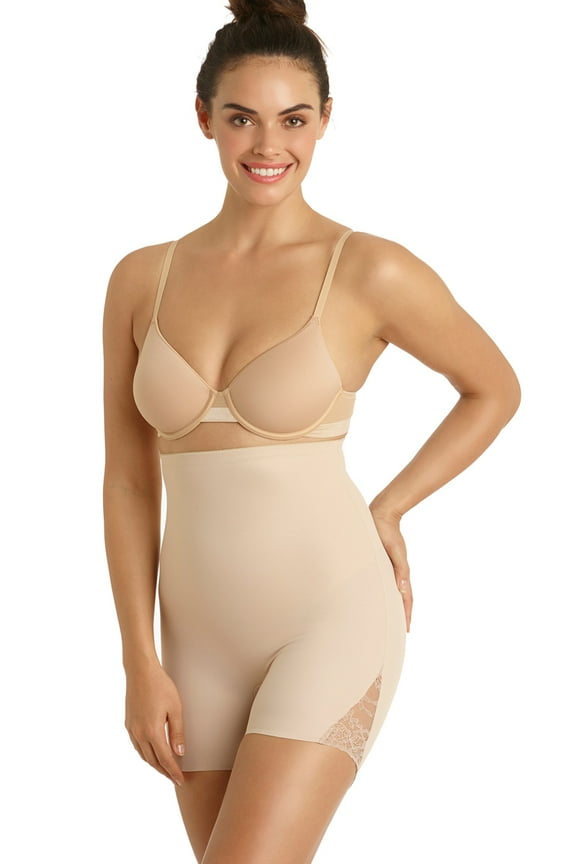 Womens Alluring Lace Firm Control High-Waist Boyshort Style-2848