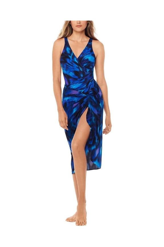 Womens Nuage Bleu Long Sarong, S/M