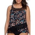 thumbnail image 1 of Miraclesuit Womens Scotch Floral Mirage Underwire Tankini Top Style-6552541 Swimsuit, 1 of 2