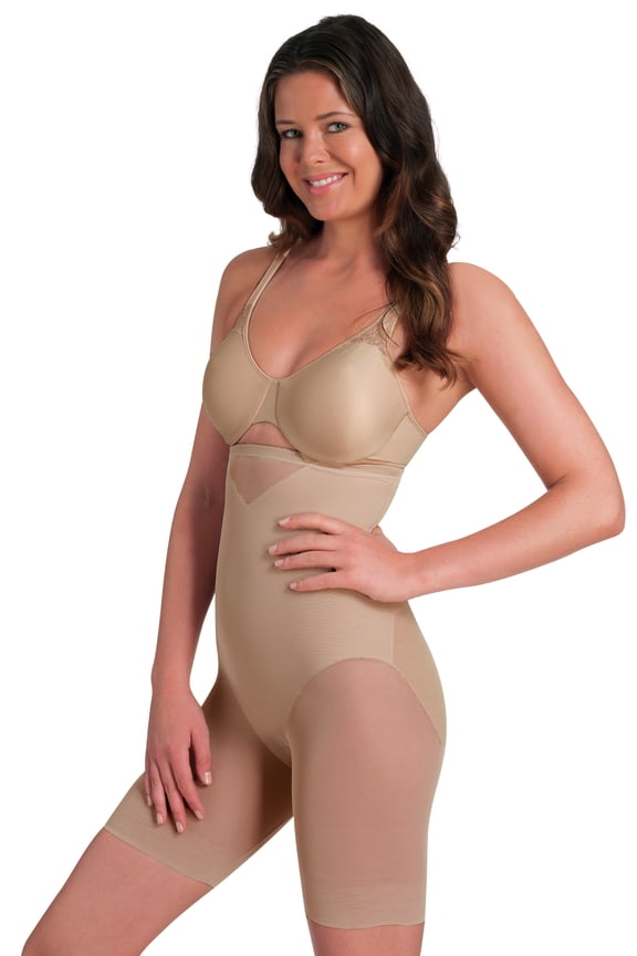 Womens Sexy Sheer Extra Firm Control High-Waist Thigh Slimmer Style-2789