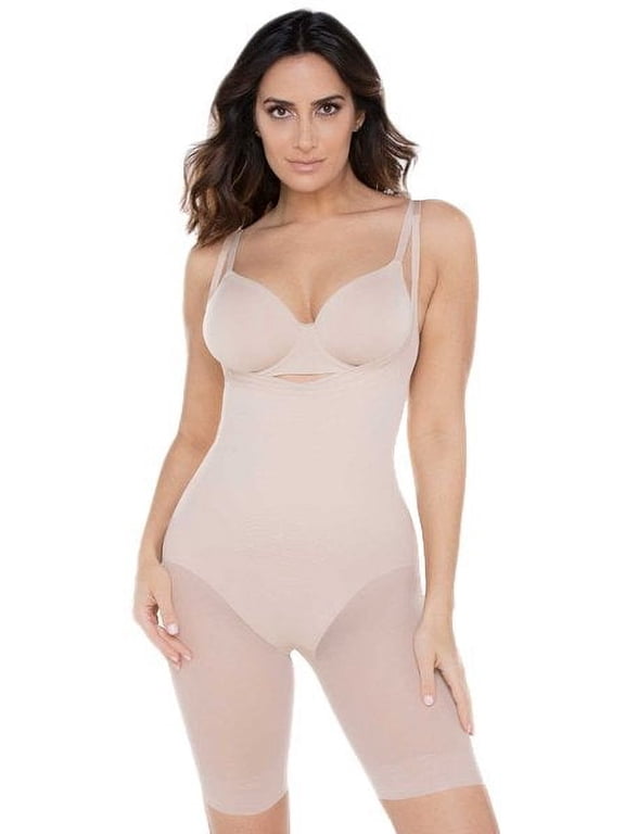 Womens Sexy Sheer Extra Firm Control Open-Bust Bodysuit Style-2781