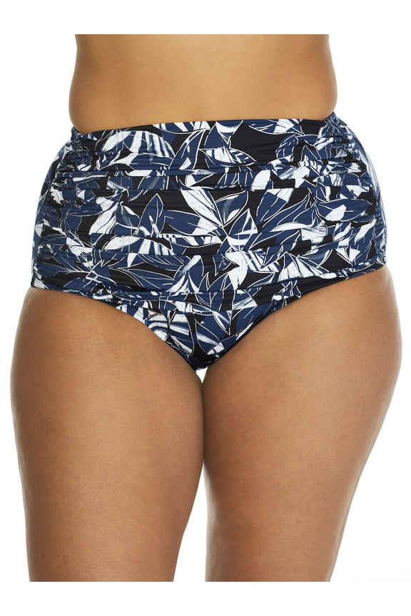 Womens Shimmer Shadows Norma Jean Retro Bikini Bottom Style-6540107 Swimsuit