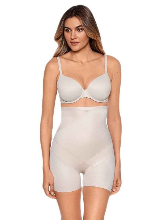 Extra Firm Tummy Tuck High-Waisted 13" Bike Shorts 2416 Warm Beige L (Women's 12-14)