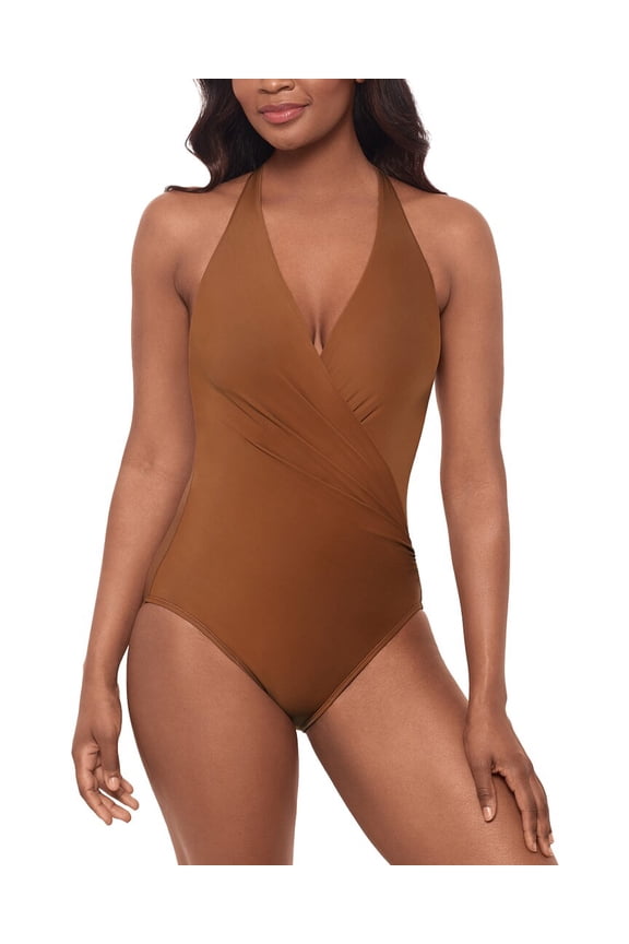 womens Wrapsody One-Piece, 10, Orange