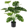 thumbnail image 1 of Miracliy 1 Pack Artificial Monstera Plant with Pot, Faux Tropical Greenery for Indoor Home Office Decor, 1 of 6