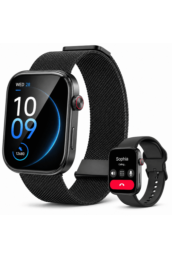 Smart Watch for Men, 1.99" AMOLED Display, Bluetooth Calls & Texts, 3ATM Water-Resistant, 14 Days Battery Life
